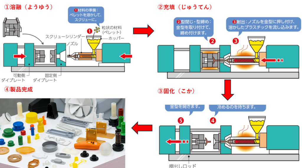 射出成型の流れ