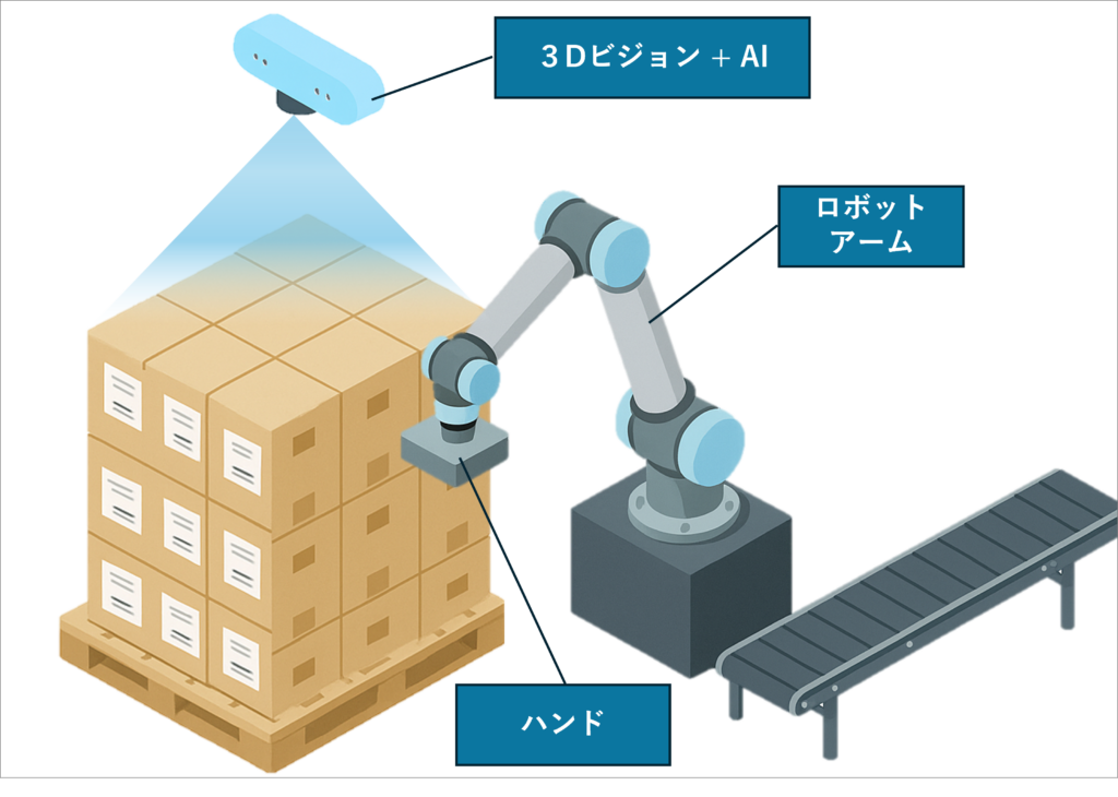 デパレタイズ構成イラスト