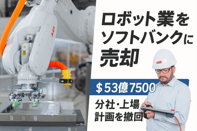 ABBロボット事業をソフトバンクが買収へ｜分社化撤回とAI戦略の真相