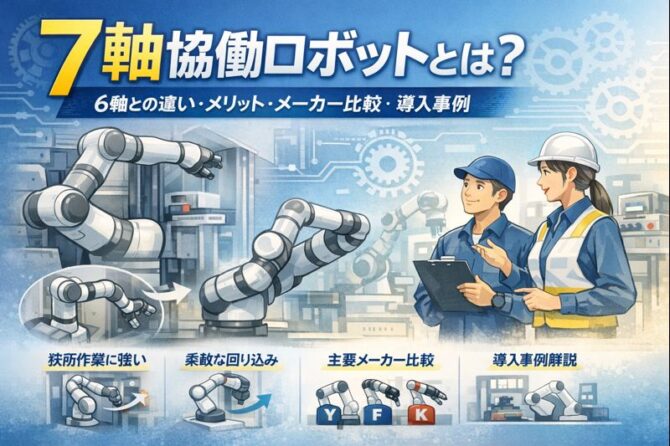 7軸協働ロボット完全ガイド｜メリット・デメリットと主要メーカー比較【導入事例】
