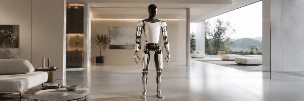 ヒューマノイドロボット：Tesla Optimusのイメージ