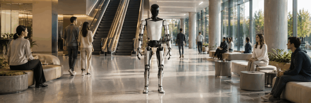 ヒューマノイドロボット：Tesla Optimusの今後のイメージ