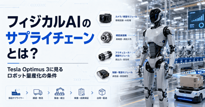 フィジカルAIのサプライチェーンとは？｜Tesla Optimus 3に見るロボット量産化の条件