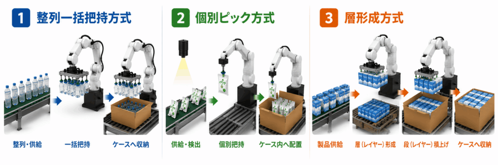 ロボットケーサーの主な方式