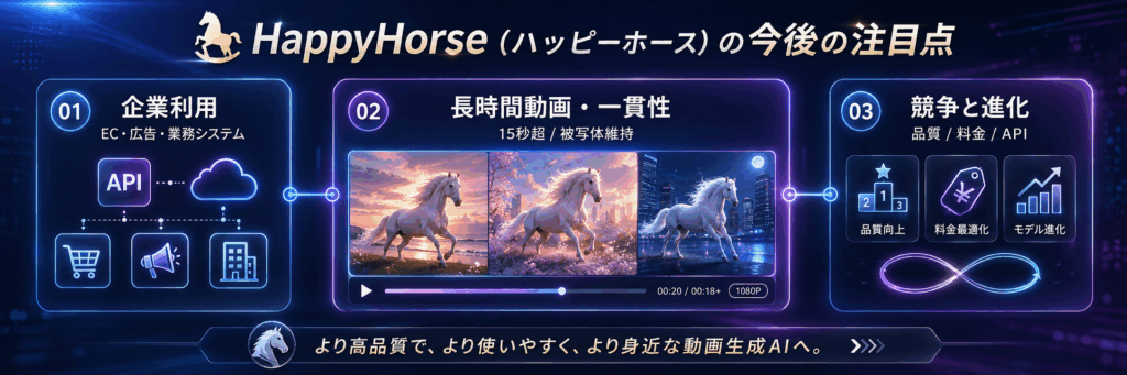 HappyHorse(ハッピーホース)の今後の注目点