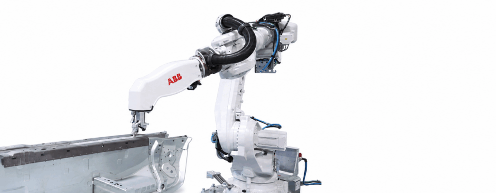 ABB自動車のスポット溶接部をロボットで検査